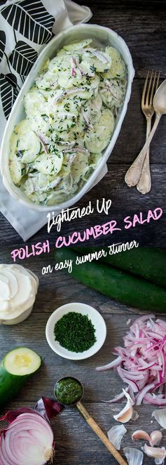 Lightened Up Polish Cucumber Salad (Mizeria