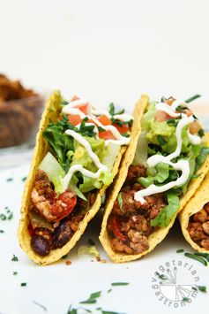 Loaded Black Bean Tofu Tacos with Walnut Crumble