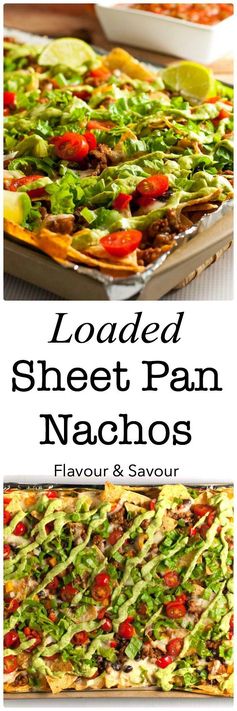 Loaded Sheet Pan Nachos with Avocado Cram