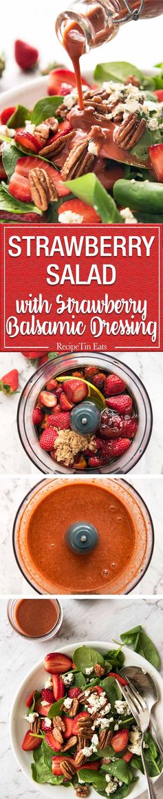Louisiana Strawberry Spinach Salad with Strawberry Balsamic Dressing
