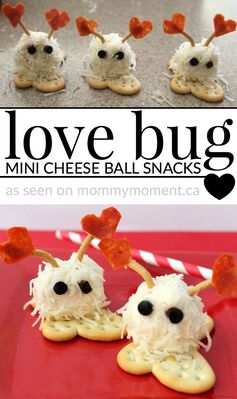 Love bug mini cheese balls snack
