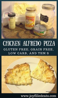 Low Carb Chicken Alfredo Pizza