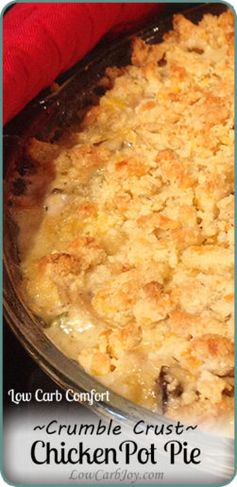 Low Carb Chicken Potpie with Crumble Crust