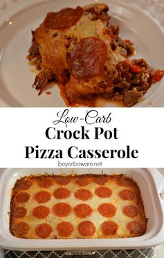 Low Carb Crock Pot Pizza Casserole