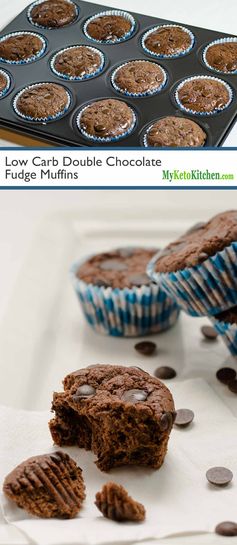 Low Carb Double Chocolate Fudge Muffins