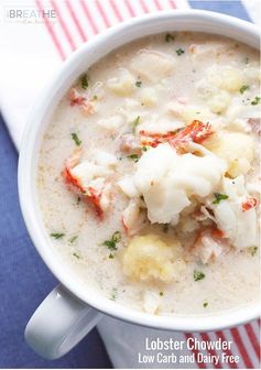 Low Carb Lobster Chowder - Gluten and Dairy Free