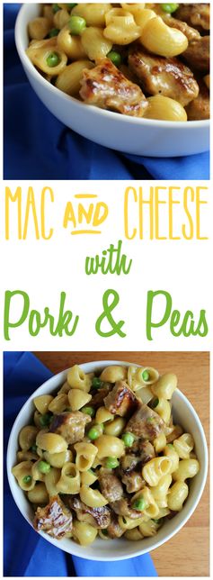 Mac and Cheese with Pork and Peas