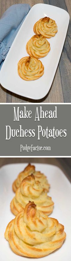 Make Ahead Duchess Potatoes