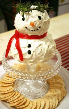 Make-Ahead Snowman Cheese Ball