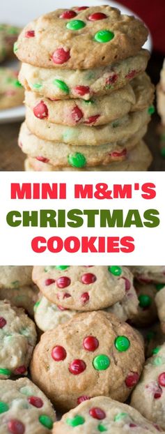 M&M Mini's Holiday Christmas Cookies