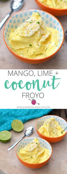 Mango, Lime and Coconut Frozen Yoghurt