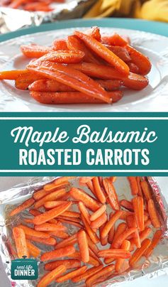 Maple Balsamic Roasted Carrots