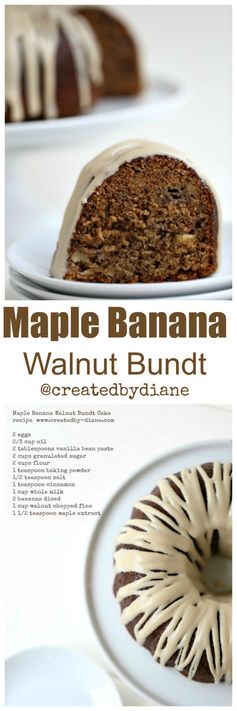 Maple Banana Walnut Cake