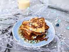 Maple Brandy Eggnog French Toasts