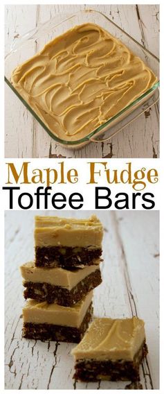 Maple Fudge Toffee Bars