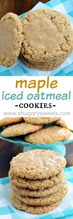 Maple Iced Oatmeal Cookies