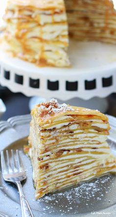 Maple Pecan Praline Crepe Cake