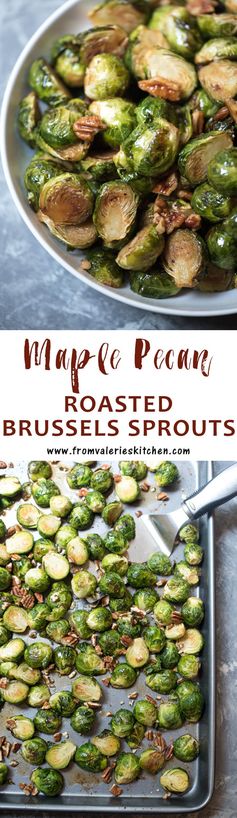 Maple Pecan Roasted Brussels Sprouts