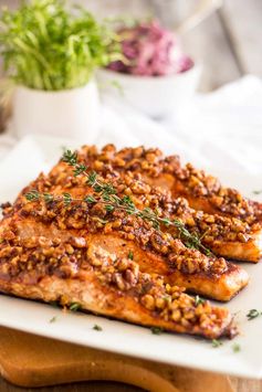 Maple Walnut Crusted Salmon