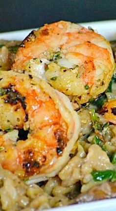 Marsala Risotto with Herbed Shrimp