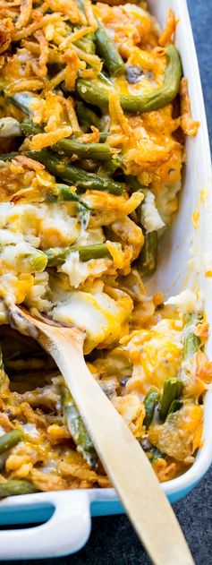 Mashed Potato Green Bean Casserole