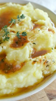 Mashed Potatoes with Thyme Infused Brown Butter