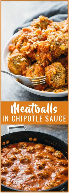 Meatballs in chipotle sauce