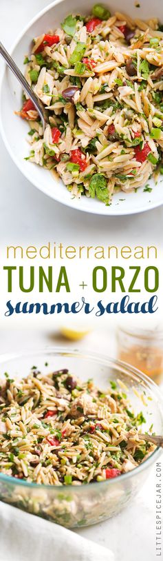 Mediterranean Tuna Orzo Summer Salad