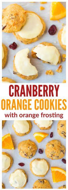 Melt-in-Your-Mouth Orange Cookies with Cranberries and Orange Frosting