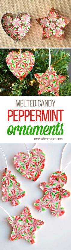 Melted Peppermint Candy Ornaments