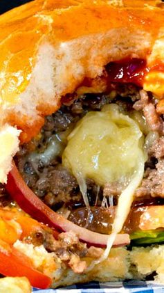 Melty Cheese Stuffed Burger