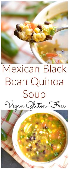 Mexican Black Bean Quinoa Soup