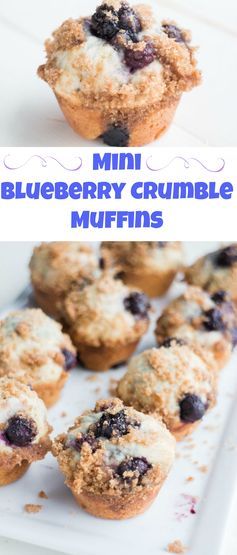 Mini Blueberry Crumble Muffins