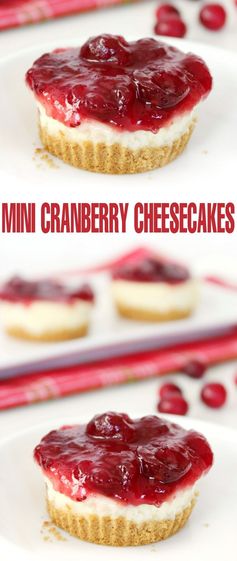 Mini Cranberry Cheesecakes