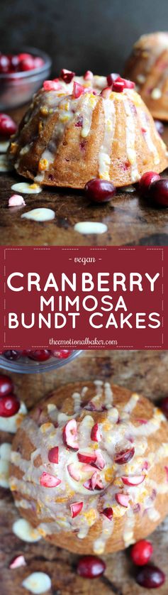 Mini Cranberry Mimosa Bundt Cakes