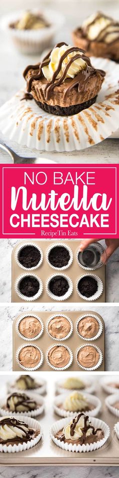 Mini No Bake Nutella Cheesecake