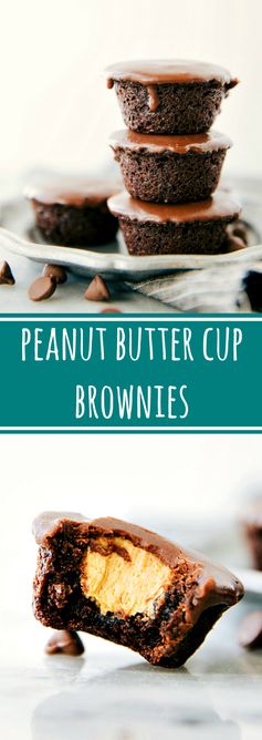 Mini Peanut Butter Cup Brownie Bites (Video