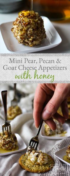 Mini Pear, Pecan and Goat Cheese Appetizers