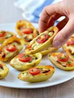 Mini Vegan Pizza Potato Skins