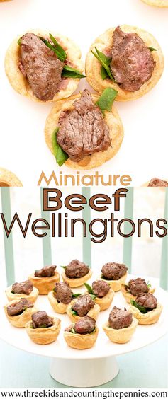 Miniature Beef Wellingtons with Spinach and Pâté Fillings