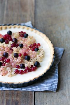 Mixed Currant Panna Cotta Tart