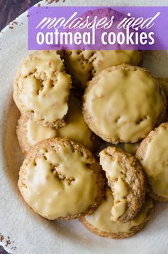 Molasses Iced Oatmeal Cookies