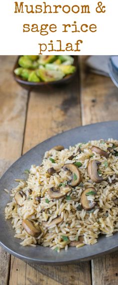 Mushroom and sage rice pilaf