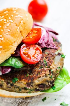 Mushroom Black Bean Veggie Burger