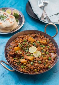 Mutton Keema or Spiced Lamb Mince Curry