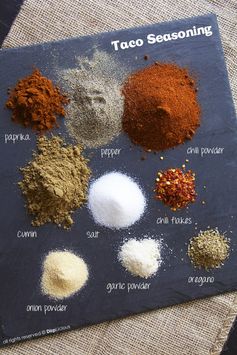 Natural homemade taco seasoning