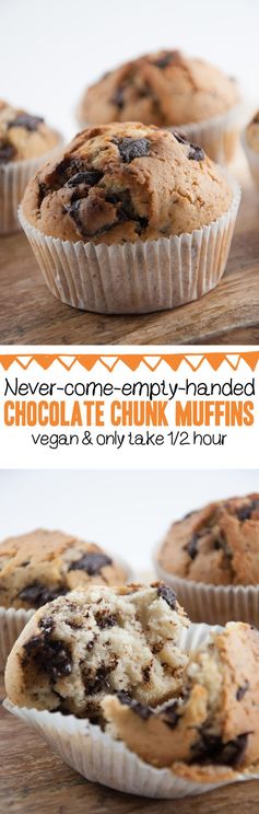 Never-Come-Empty-Handed Chocolate Chunk Muffins