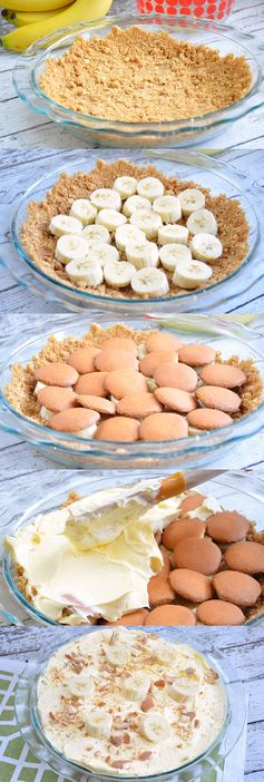 No Bake Banana Nilla Pie