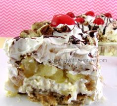 No Bake Banana Split Icebox Cake