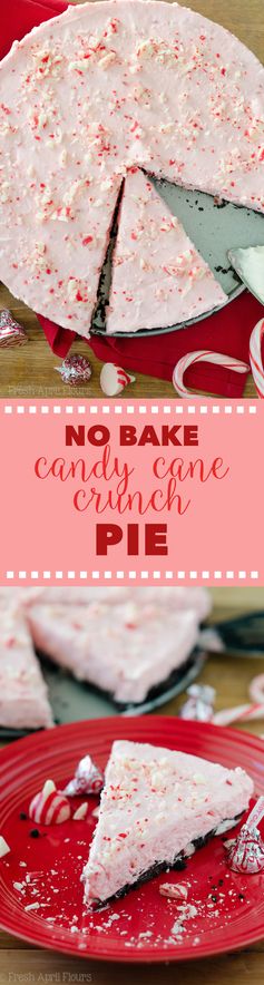 No Bake Candy Cane Crunch Pie